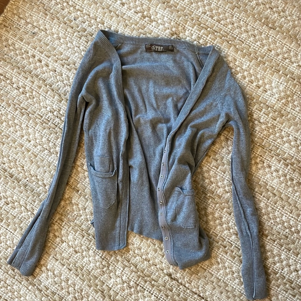 Grey Zara TRF cardigan